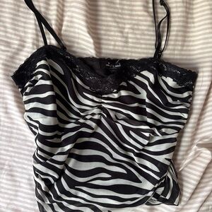 Zebra Print Camisole Top